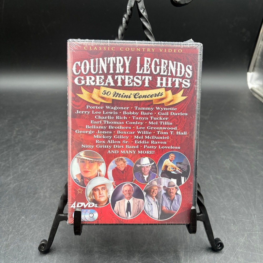 Country Legends Greatest Hits 50 Mini Concerts 4-DVD Set Timeless Media NEW